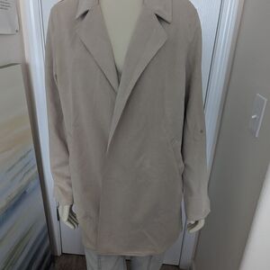Love Tree Suede Cream Trench Coat